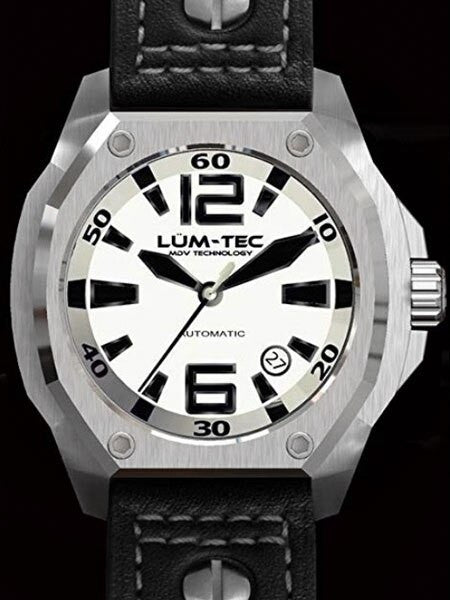 Lum-Tec 44mm V5 High-Beat Automatic Watch with Luminous Dial, AR Sapphire Crystal #V5