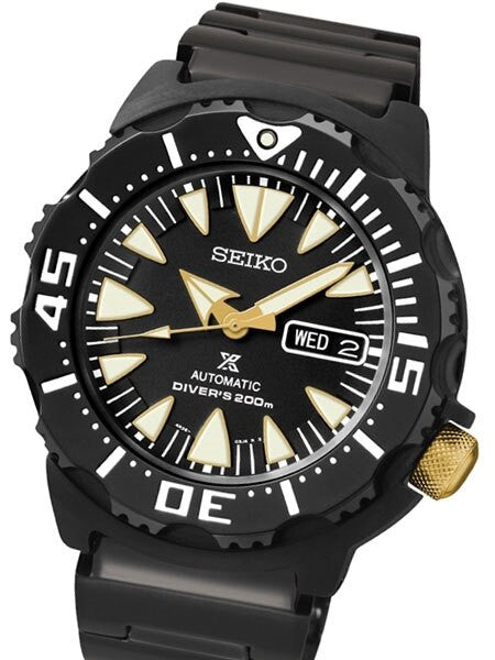 Seiko Prospex Black ion Monster with Seiko 4R36, 24-Jewel Automatic Movement #SRP583