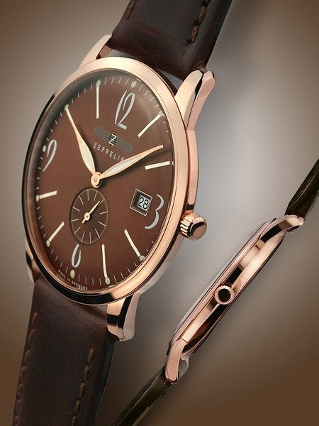 Graf Zeppelin Flatline Dress Watch that is Just 7mm Thin! #7336-5