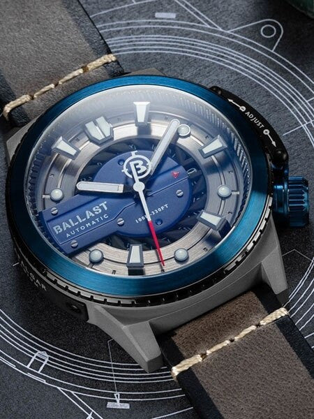 Ballast Trafalgar Automatic Watch with Titanium Case and Unique Bezel System #BL-3135-01