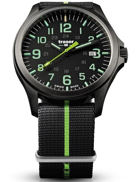 Traser Officer Pro Gun Metal PVD Case Watch with an Anti-Reflective Sapphire Crystal #107426