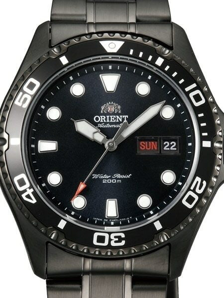 Scratch and Dent - Orient Ray Raven II Black PVD Auto Dive Watch #AA02003B
