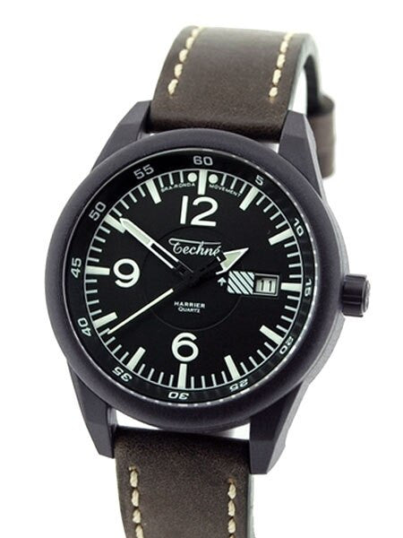 Techne Harrier Aviator Quartz Watch with 41.5mm Carbon Reinforced Polymer Case #367.172