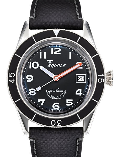 Squale 300 Meter Swiss Made Automatic Dive Watch with Black Dial  #SUB-39MON Zoom