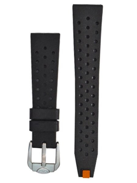 Squale 1521 OEM 20mm Black Tropic Rubber Dive Watch Strap #1521-T2-Black