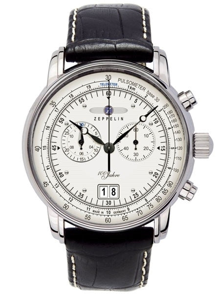 Graf Zeppelin Chronograph Big Date Watch with 12-hr Totalizer, #7690-1