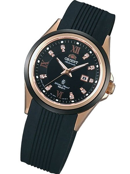 Orient GEM Women's Automatic Watch with Sapphire Crystal and Sparkling Crystals on the Dial #NR1V001B