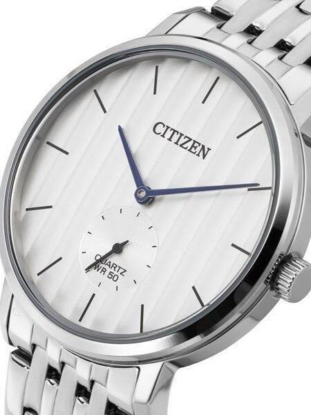 Citizen Quartz Dress Watch with White Dial and SS Bracelet #BE9170-56A
