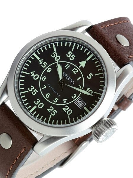 Aristo 3H32 Type B Dial Swiss ETA Automatic Pilot's Watch with Oversize Crown