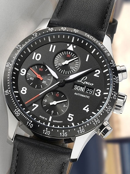 Laco Hockenheim Swiss Valjoux 7750 Automatic Chronograph with Sapphire Crystal #862089
