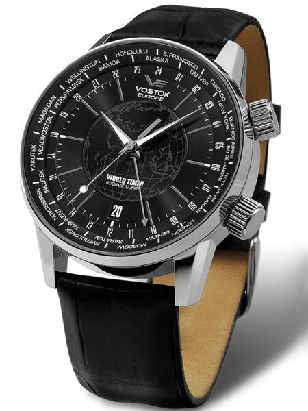Vostok-Europe Men's Gaz-Limo Automatic, World Time Watch #5605239