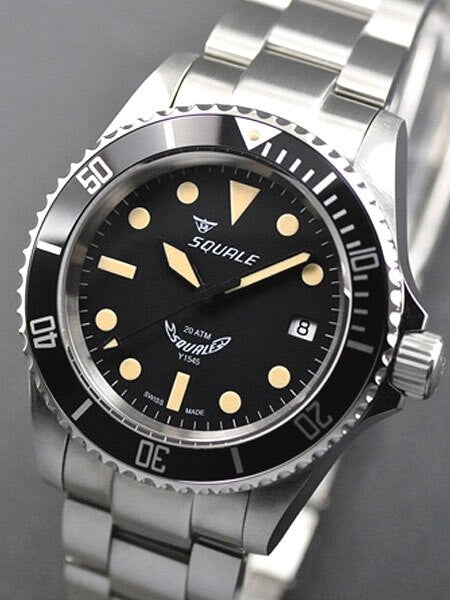 Squale 200 meter Maxi Swiss Automatic Dive watch with Domed Sapphire Crystal #1545-MI