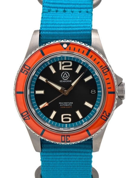 Seaborne Sea Venture 100-Meter Automatic Dive Watch with a 41mm Case and an AR Sapphire Crystal #SB-SV-002-SRB