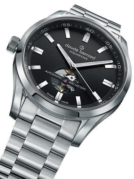 Claude Bernard Swiss Made Automatic Open-Heart Aquarider Watch #85026-3M-NV