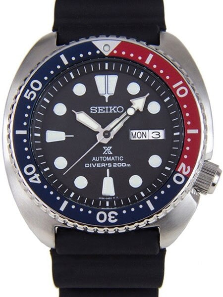 Seiko Turtle, Prospex Automatic Dive Watch with a Seiko Rubber Dive Strap #SRP779
