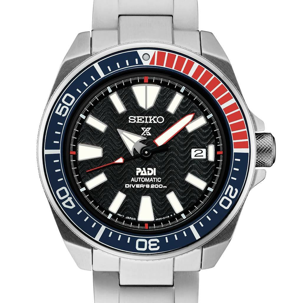 Seiko Samurai PADI Prospex Automatic Dive Watch with Black Dial