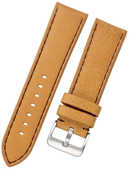 Toscana PANERAI Style Tan Italian Leather Strap with Dark Brown Stitching #LBV-98220-80