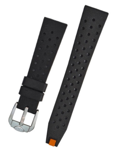Squale 1521 OEM 20mm Black Tropic Rubber Dive Watch Strap #1521-T2-Black