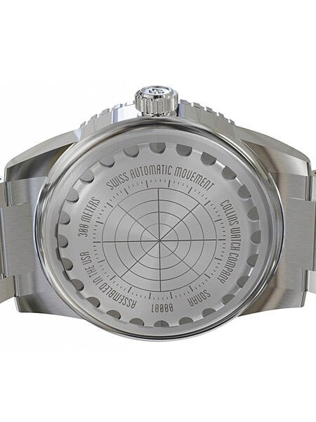 Collins SONAR Swiss Automatic, 300-M Dive Watch with 39.5mm Case and a Sapphire Crystal #CWC02
