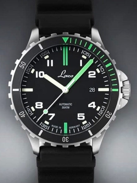 Laco Squad Amazonas 300 Meter Dive Watch with a Double-Domed AR Sapphire Crystal #862107