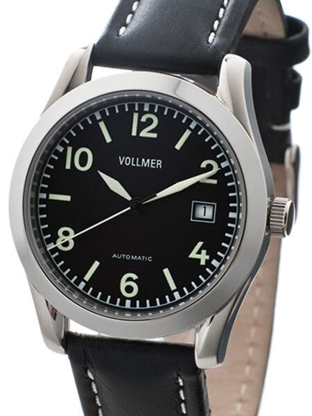 Vollmer V6 Baron Swiss ETA Automatic Aviator Officer Watch with Sapphire Crystal