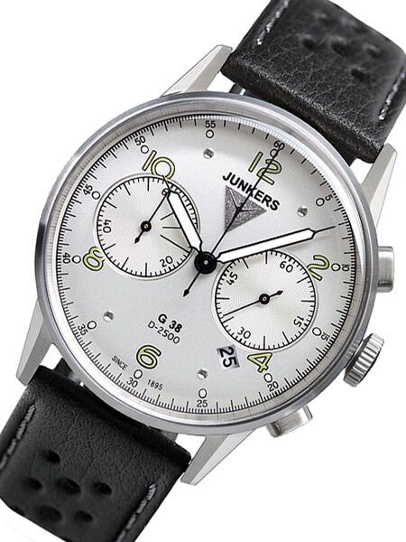 Junkers G38 Silver Dial, Quartz Chronograph with 60-Minute Timer #6984-4