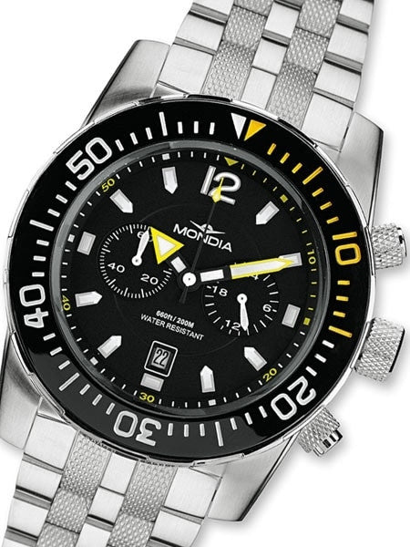 Mondia Wave Swiss Quartz Chronograph Dive Watch with a Ceramic Bezel #1-691-3