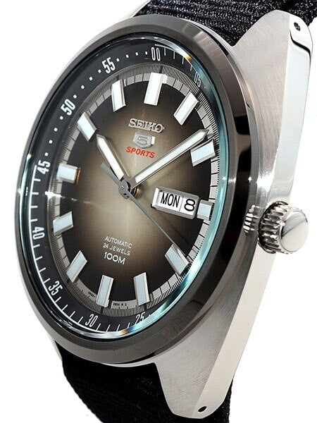 Seiko Sports 5 Automatic 24-Jewel Watch with a 44mm Turtle-Style Case #SRPB23K1