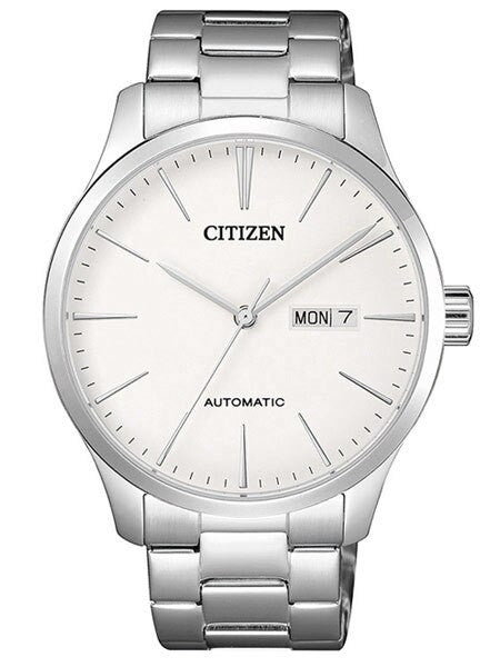 Citizen Automatic White Dial Watch with Stainless Steel Bracelet #NH8350-83A