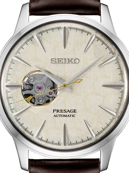 Seiko Presage Limited Edition "Star Bar" Automatic Dress Watch with Open Heart #SSA409
