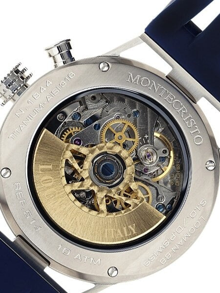 Locman Montecristo 100 Meter Automatic Chronograph Watch with 44mm Case #514BKORBKR