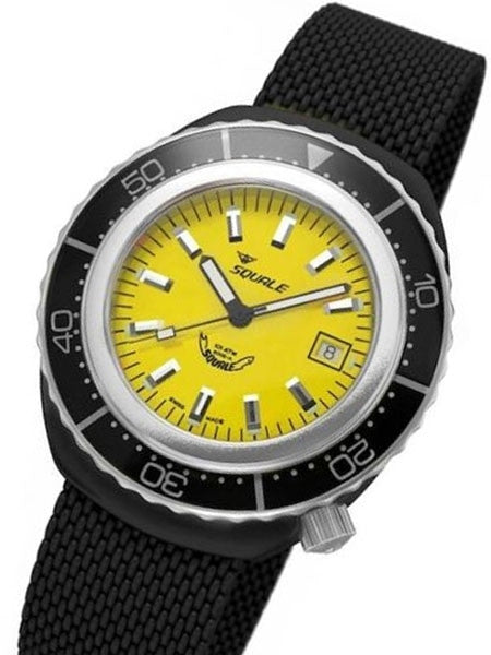 Squale 1000 meter Professional Swiss Automatic Dive watch with PVD Mesh Bracelet #2002Y-PVD-S