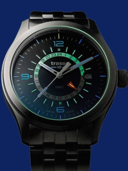 Traser P59 Aurora GMT, Dual-Time Watch with an Anti-Reflective Sapphire Crystal #107036
