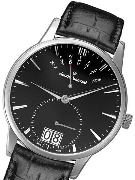 Claude Bernard Unique and Stylish Big Date and Pointer Day Watch #34004-3-NIN