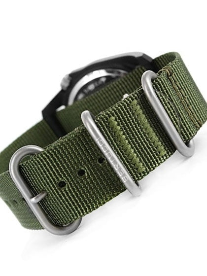 Bertucci DX3 Field Poly Resin Watch, Olive Green Nylon Strap, Black Dial - 11016 strap