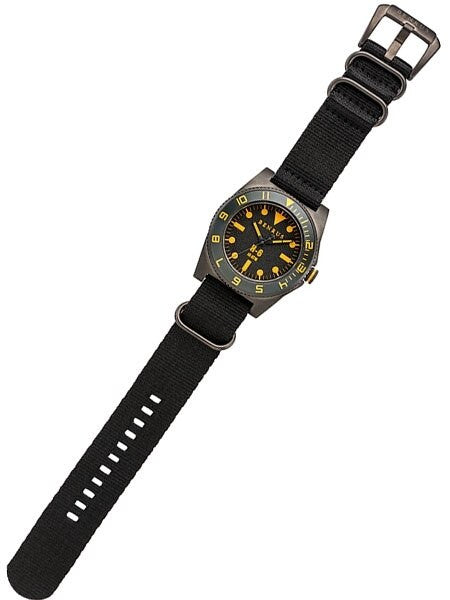 BENRUS 44mm Gun-Metal Stainless Steel, Military-Inspired Quartz H6 Watch #BR012B