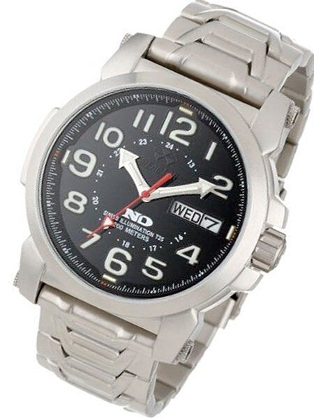 Reactor Atom Watch with Never Dark Illumination, Stainless Steel Case and Bracelet #68091