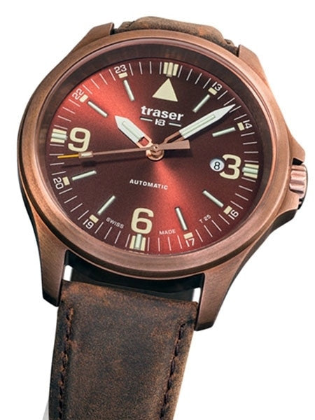 Traser P67 Officer Pro Swiss Automatic Watch with a Vintage Bronze Case, AR Sapphire Crystal #108073