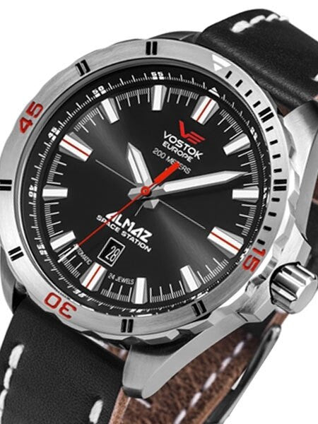 Vostok-Europe Almaz 24-Jewel, Automatic Watch with Black Dial #320A258
