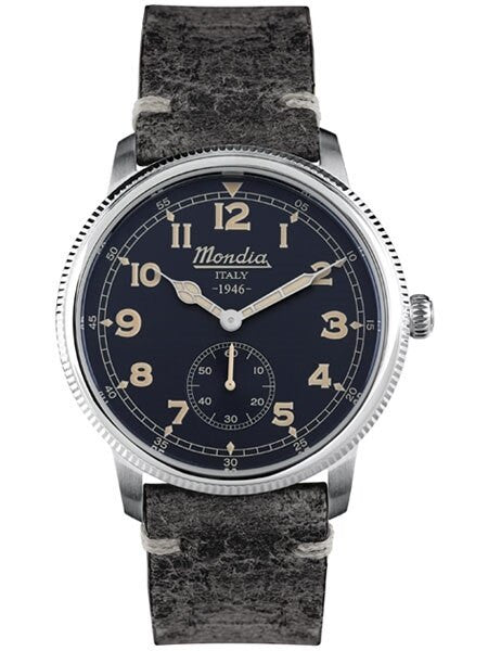 Mondia 1946 Quartz Watch with Coin-Edge Bezel #MI755SS-02GY-CP