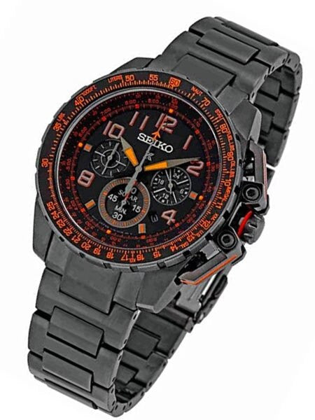 Seiko Prospex Solar Powered Quartz Flight Chronograph Watch, 24-Hour Sub-Dial #SSC277