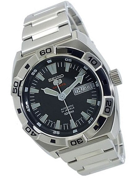 Seiko 40mm Sports 5 24-Jewel Automatic Watch with Day and Date Window #SRP281