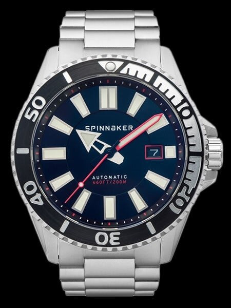 Spinnaker Automatic 200 Meter Dive Watch with Stainless Steel Bracelet #SP-5074-11