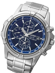 Seiko Essentials Solar Chronograph and Alarm with Blue Dial #SSC141