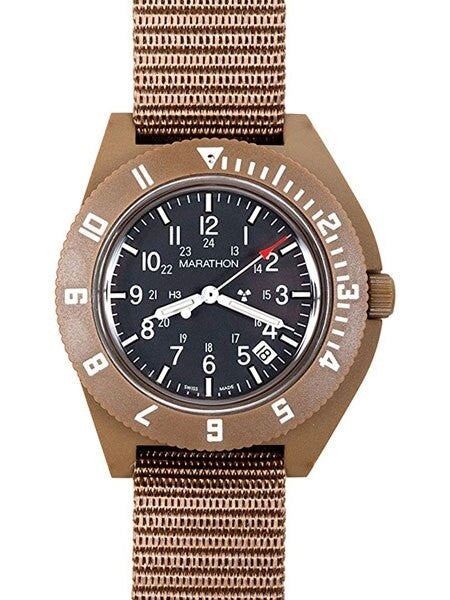 Marathon Swiss Made Quartz Military Navigator Watch with Tritium Illumination #WW194013DT-NGM