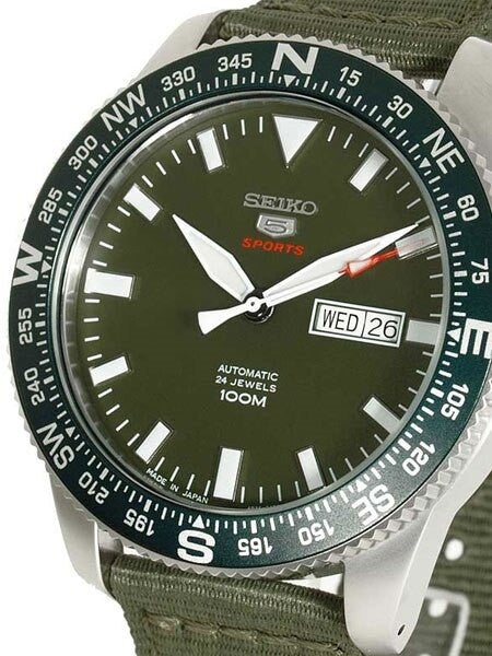 Seiko 5 Sports 24-Jewel, Automatic with Rotating Compass Bezel #SRP663J1