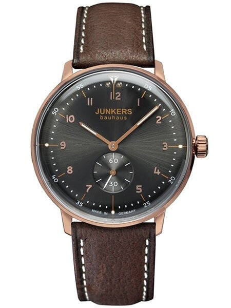 Junkers Lady Bauhaus Swiss Quartz Watch with Domed Hesalite Crystal #6037-2