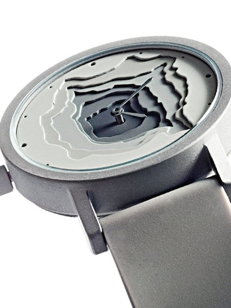 Projects 40mm Terratime Quartz Watch with Grey Rubber Strap #7300