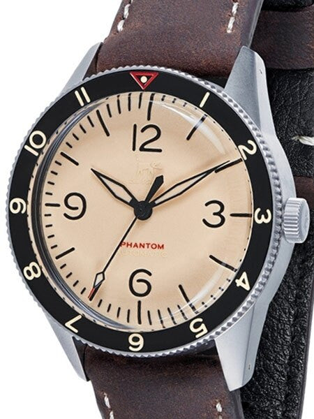 Lew and Huey Phantom Automatic Pilot Watch with Fully Luminous Dial and Acrylic Crystal #WW-P2-NS