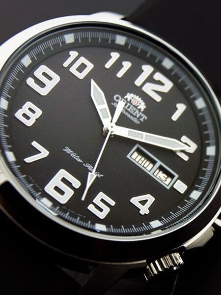 Orient 42mm Stingray Day and Date Automatic Watch with Black Dial #EM7K00CB
